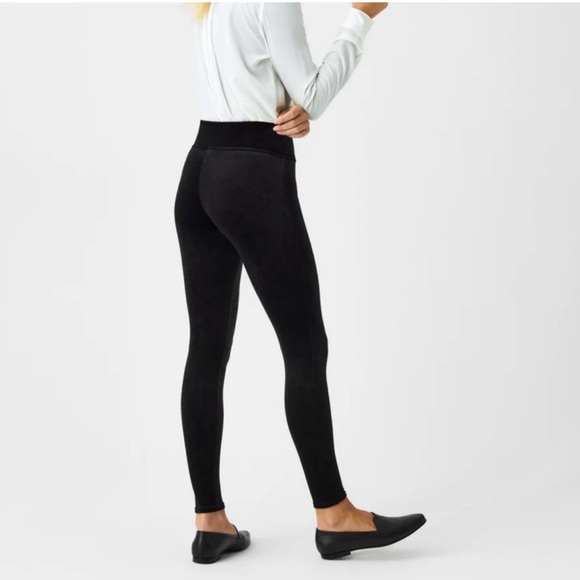 SPANX Black Velvet Leggings . Size Large - Picture 4 of 16